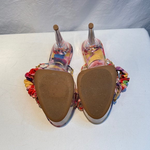 Cape Robbin Multicolor Floral Heels with Clear Platform - Picture 7 of 9